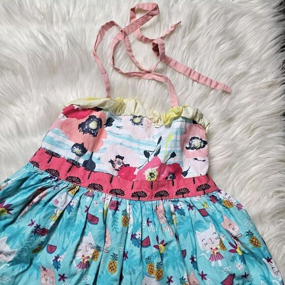 Matilda Jane PLATINUM Ellie Top Girls Size 10 Kitten Luau Hawaiian - Picture 3 of 6
